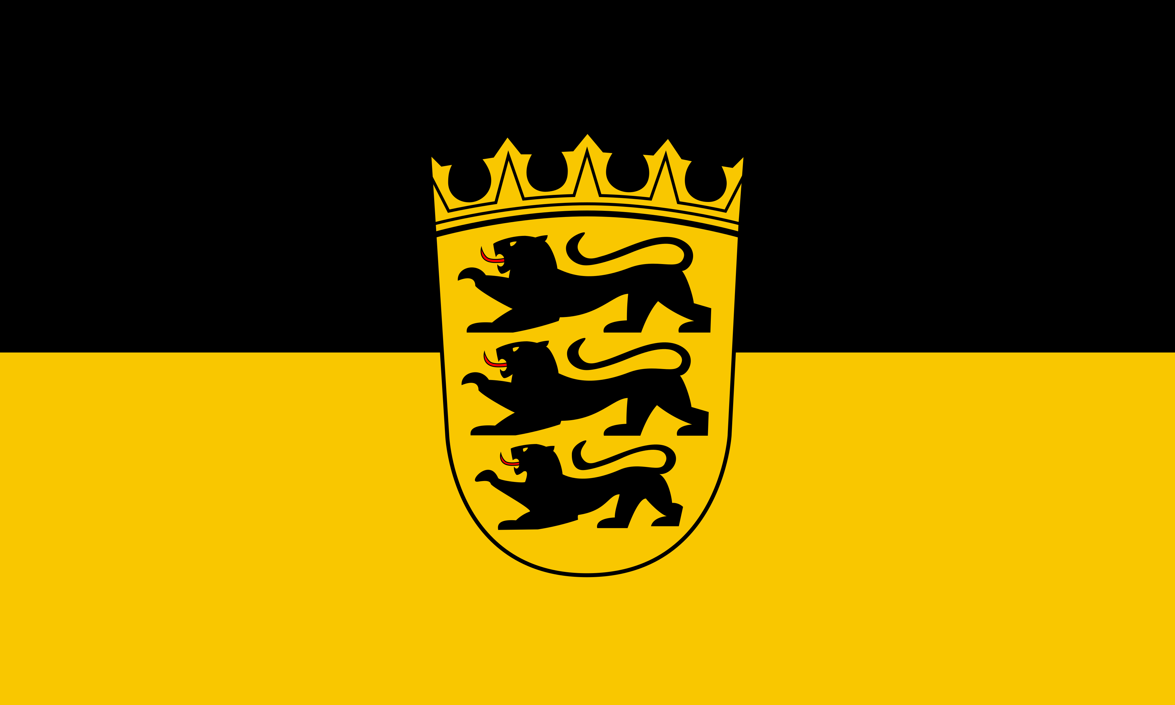 Baden-Württemberg (State Flag; Lesser Coat of Arms)