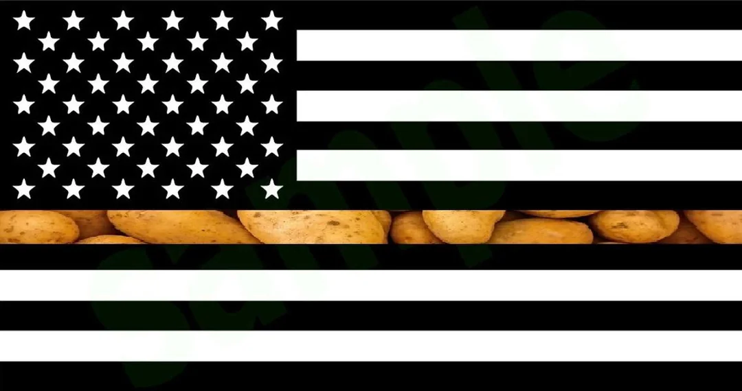 Thin potato line flag