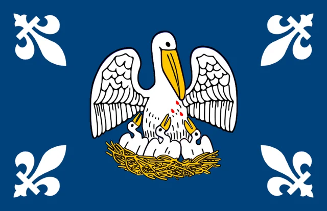 Louisana Flag Redisign by u/SamuelsCrappyReddit