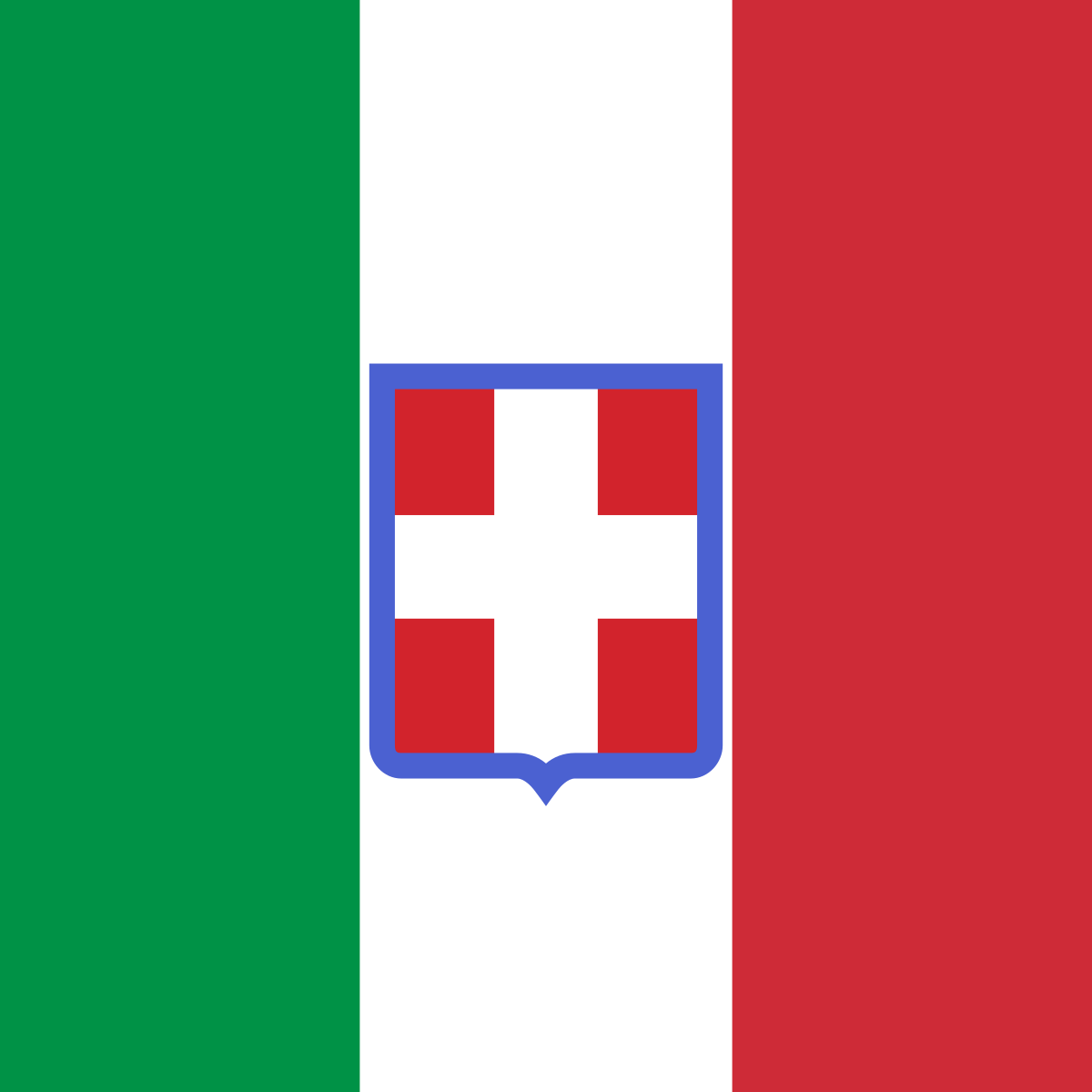 Flag of the Kingdom of Sardinia (1848-1851)