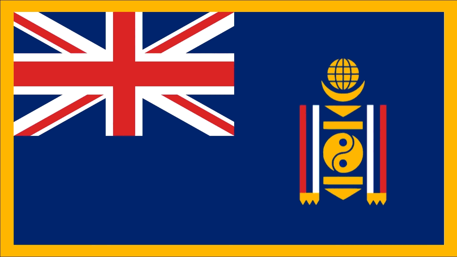Mongolia but occupied by thr British